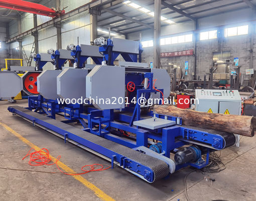 6 Heads multiple Horizontal Resaw Band Saws For Large Wood Cants /wood resaws machine